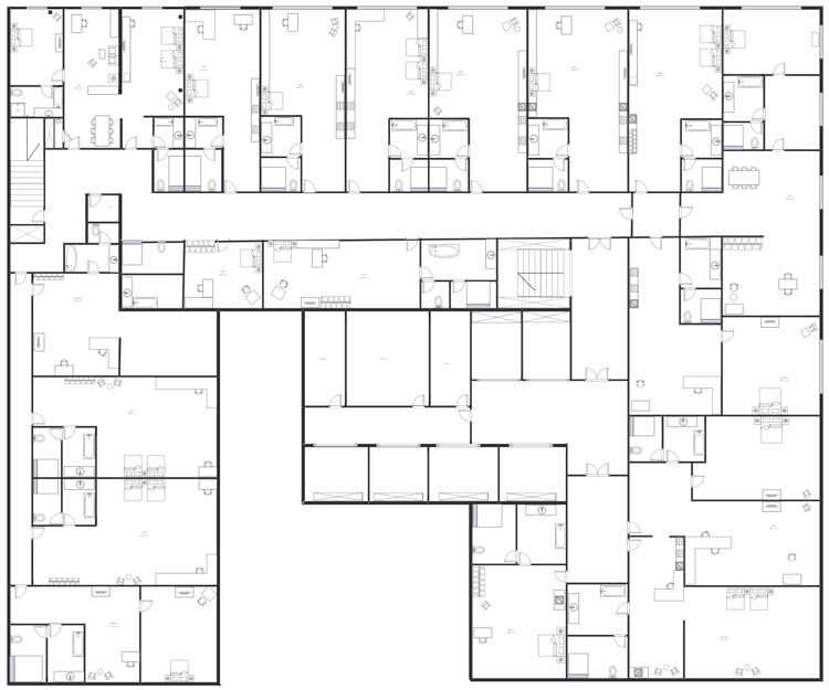 Grundriss eines 5-Sterne-Hotels