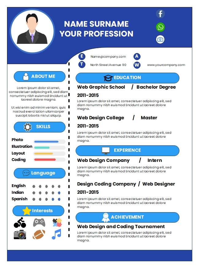 Resume Template Infographic