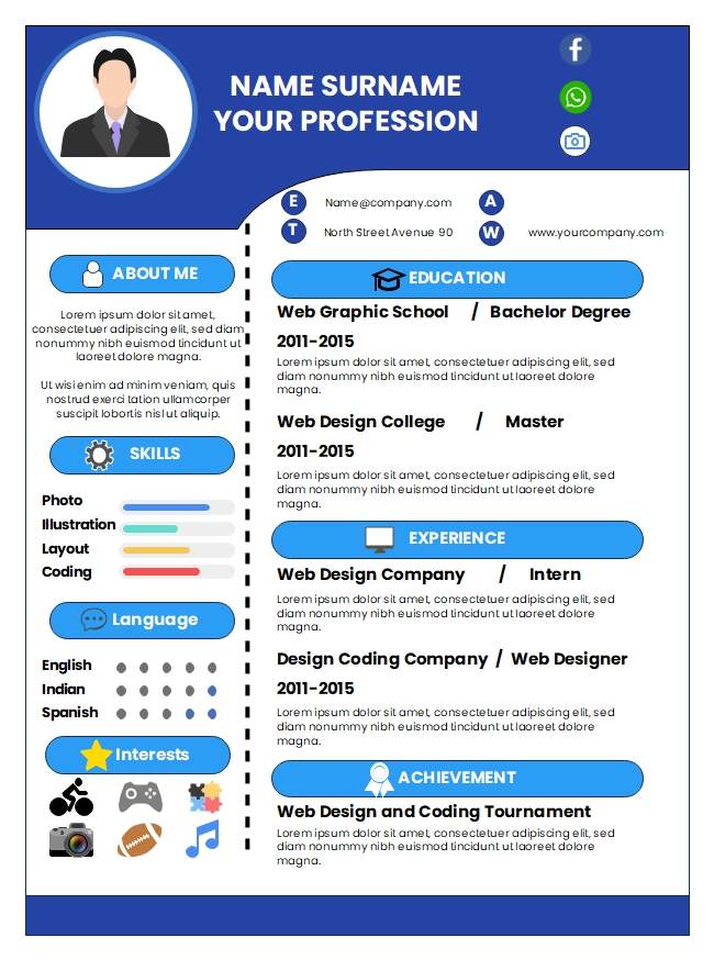 infographic resume design