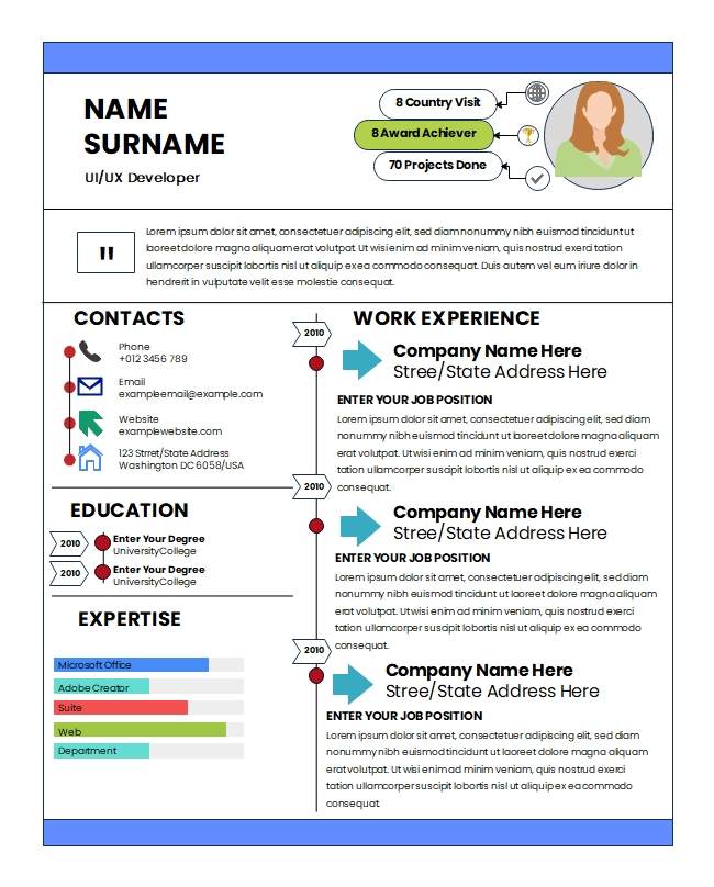 Infographic Resume CV Template