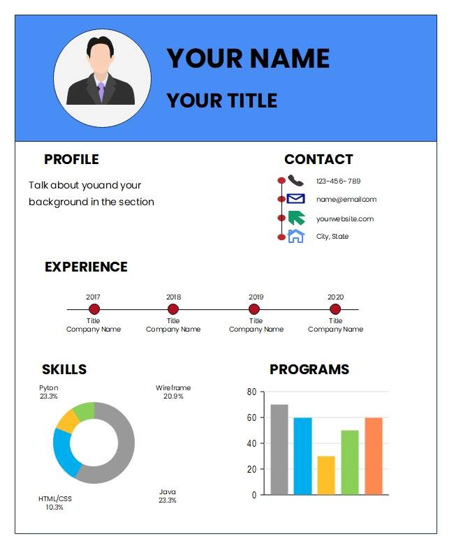 infographic resume template word free