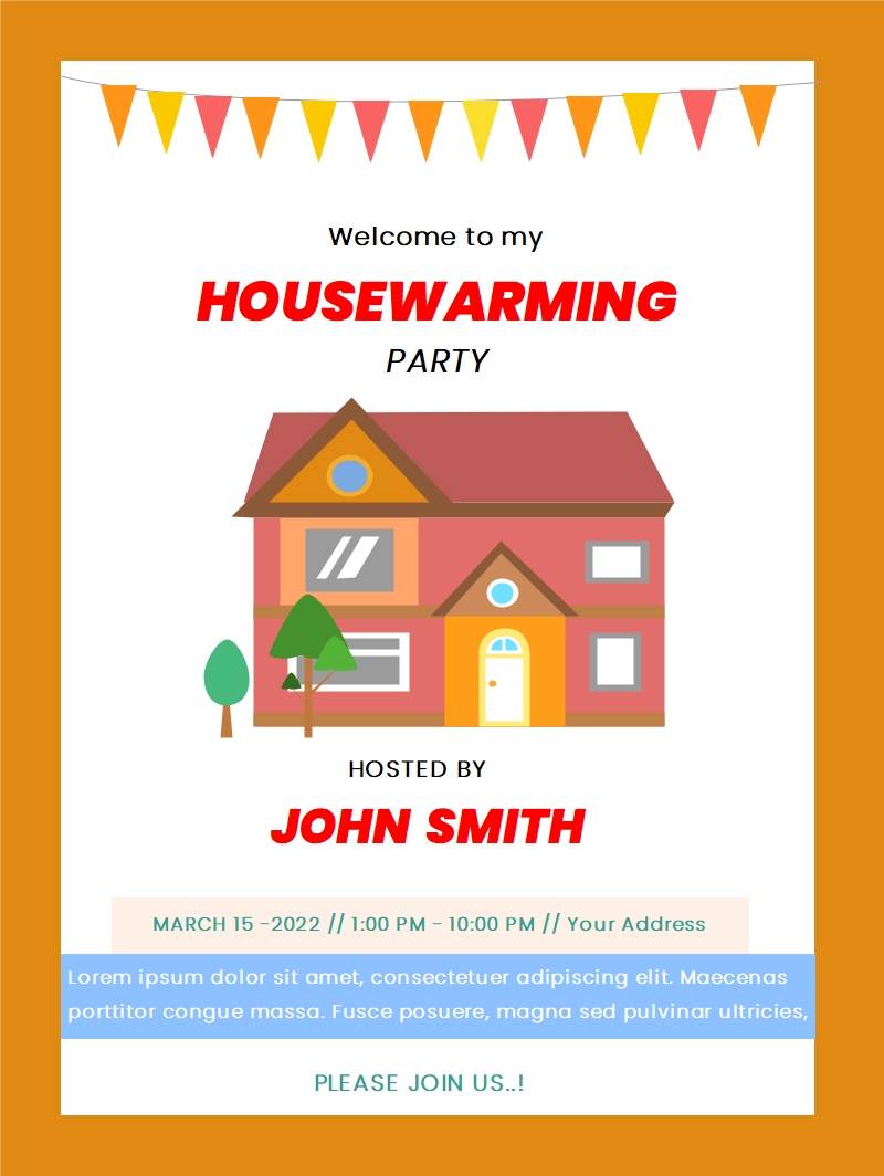 Blank Creative Housewarming Invitation Card