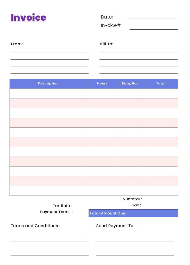 blank invoice templates