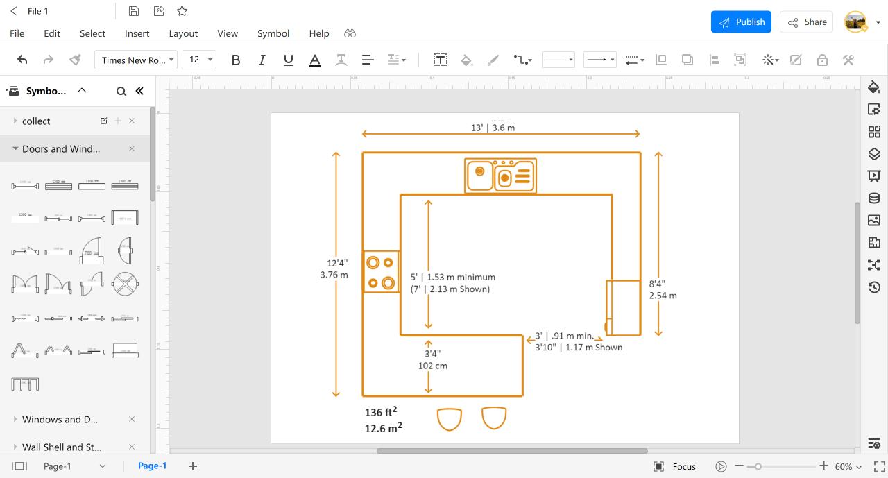 Création de plans d'étage en ligne - EdrawMax