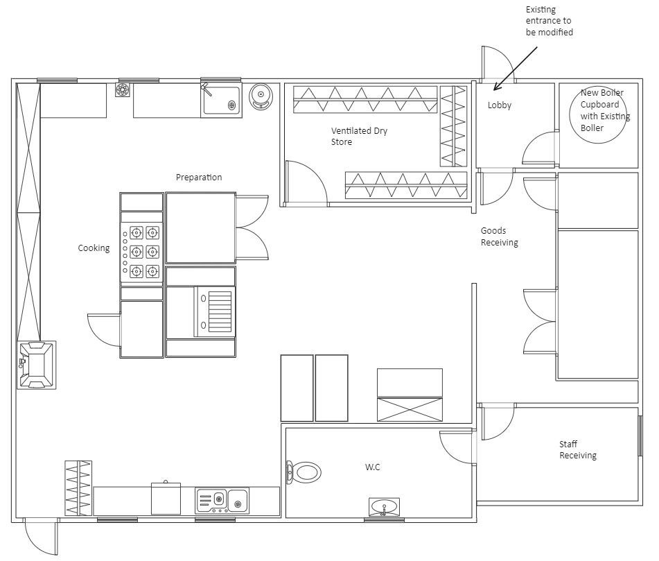 Free Editable Kitchen Layouts | EdrawMax Online