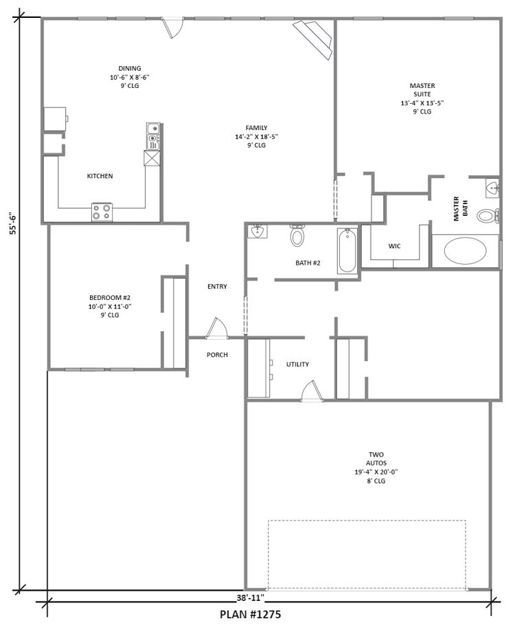 Open Concept Kitchen Living Room Floor Plan