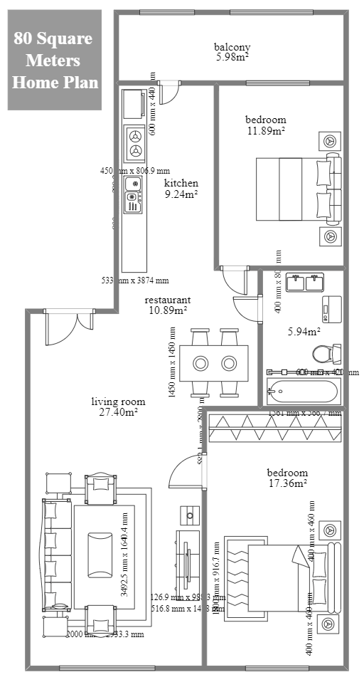 Narrow Living Room Layout