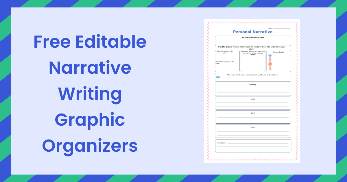 Free Editable Narrative Writing Graphic Organizer Examples