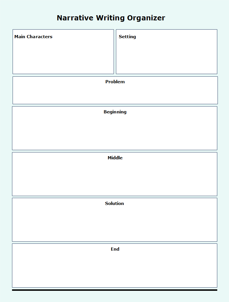 Narrative Writing Brainstorm Graphic Organizer