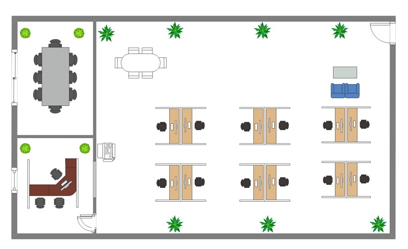 small office building floor plans examples