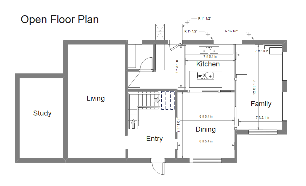 open concept layout