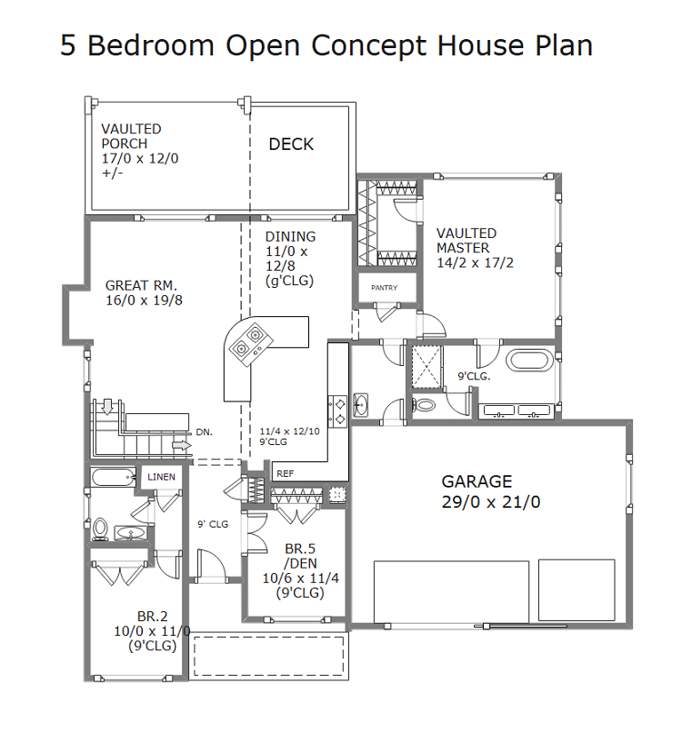 open two  story floor plans