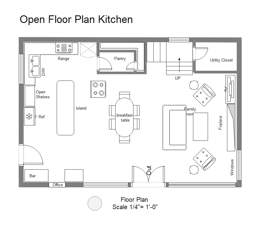 Free Editable Open Floor Plans EdrawMax Online