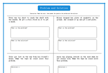 Problem and Solution Worksheets