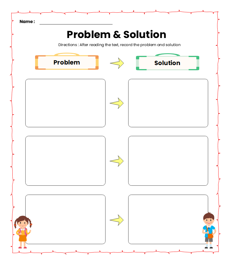 Problem & Solution Graphic Organizer