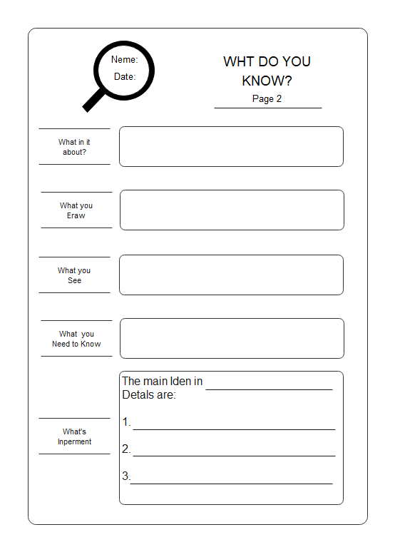 Graphic Organizer for Reading Comprehension