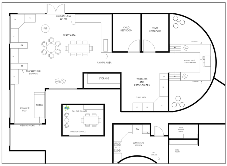 Free Editable Restaurant Floor Plans | EdrawMax Online