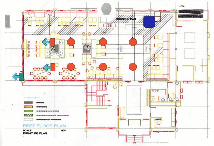 Restaurant Floor Plan with Dimensions