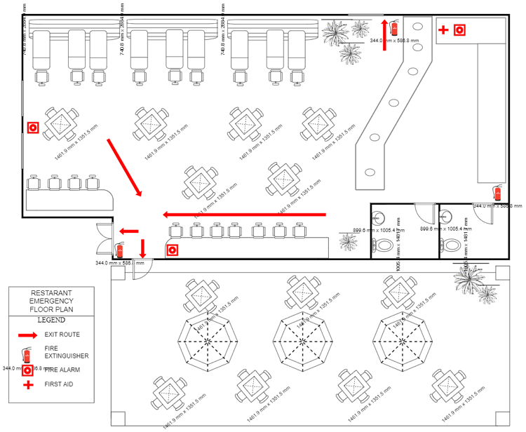 Restaurant Emergency Floor Plan