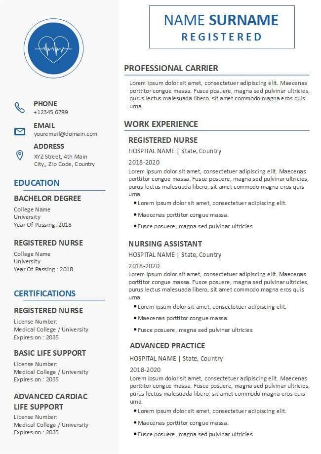 Nurse Resume Example