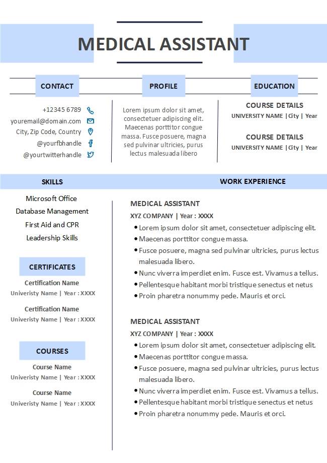 Medical Assistant Resume Example