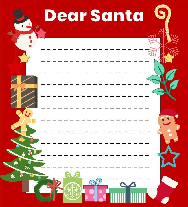 Free Editable Santa Letters Examples | EdrawMax Online