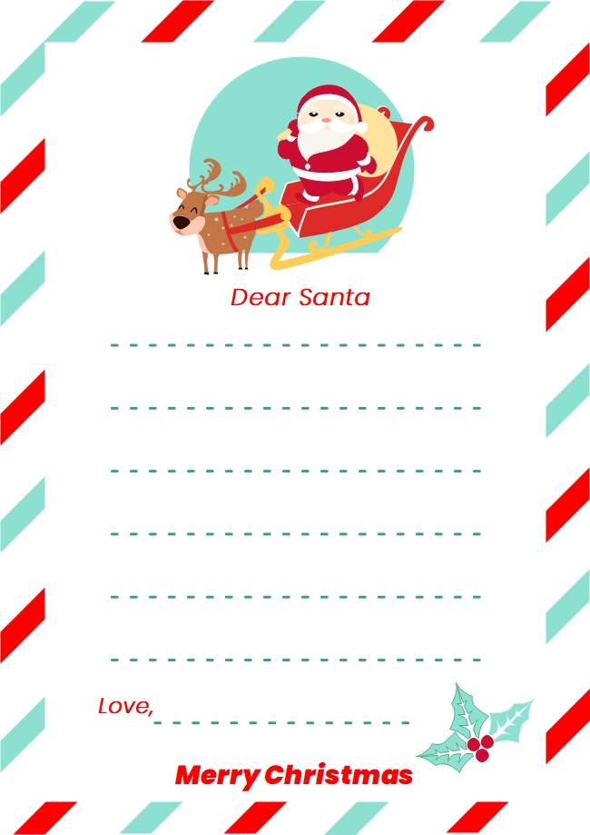 Free Editable Santa Letters Examples | EdrawMax Online