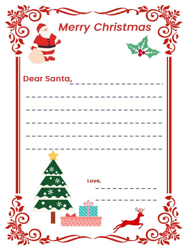 Free Editable Santa Letters Examples EdrawMax Online