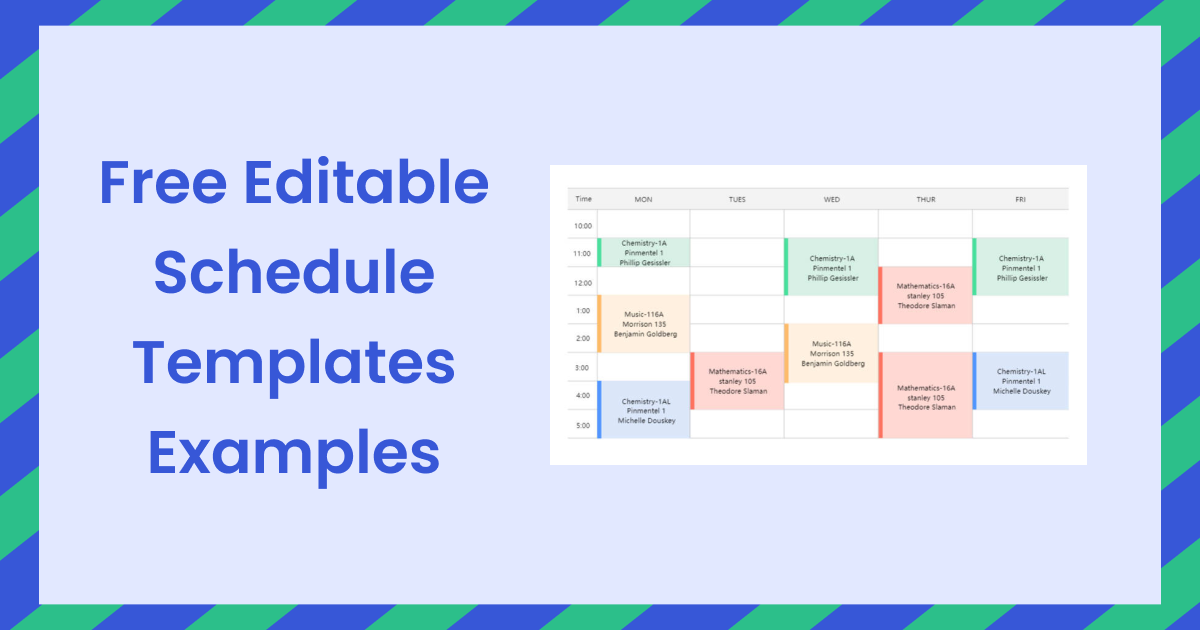 Free Editable Schedule Templates Examples | EdrawMax Online