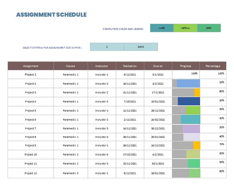 blank work schedule