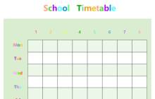 Blank School Schedule Template