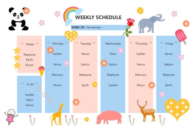 Study Schedule Template