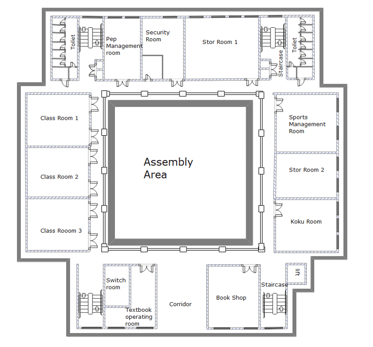 colorful high school floor plans