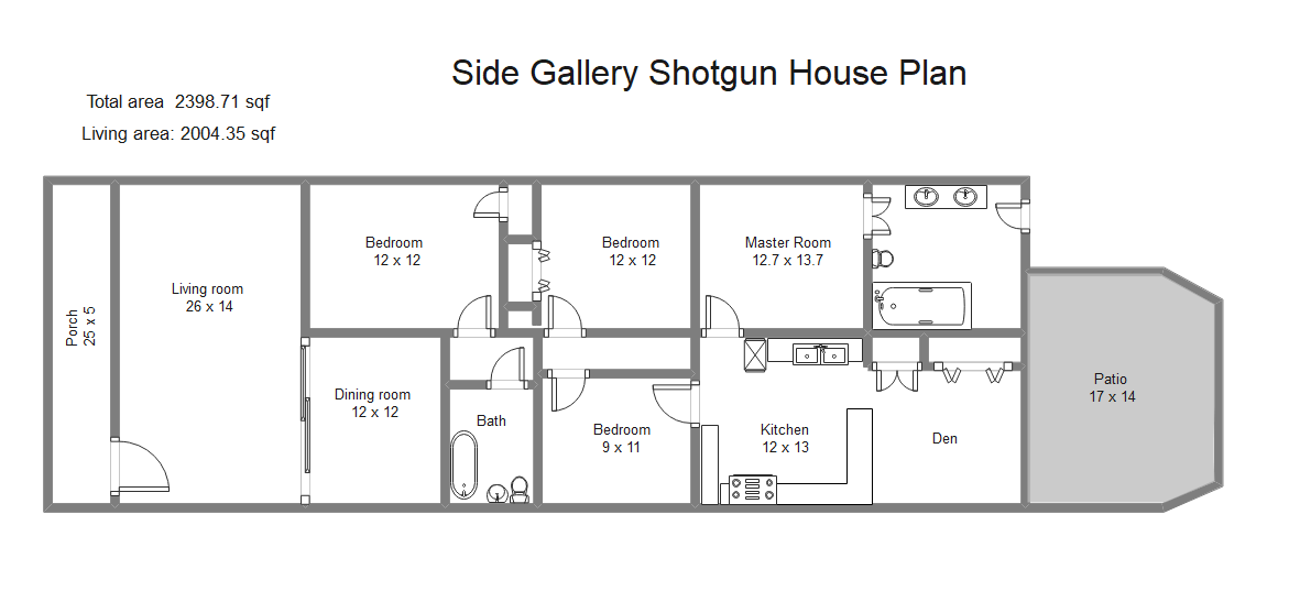 Modern Shotgun House Plans