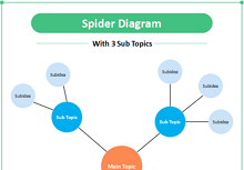 Spider Diagram with 3 Sub Topics