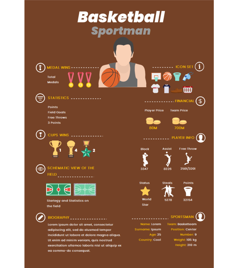 infographic sport template