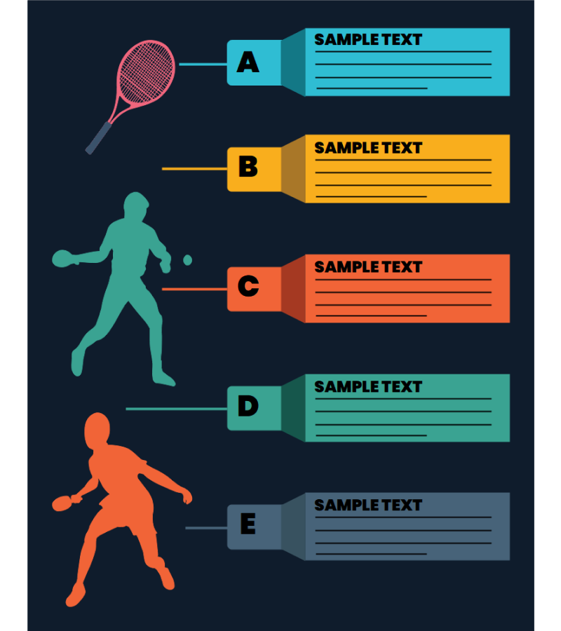 Tennis-Infografik