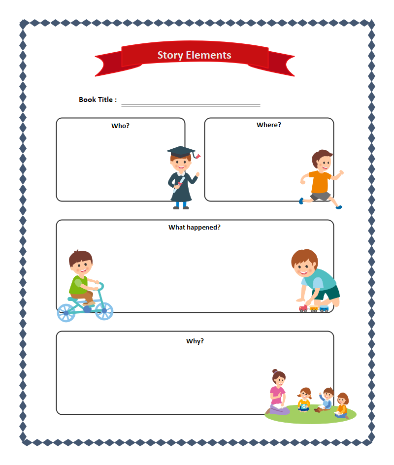 Story Elements Graphic Organizer for Middle School