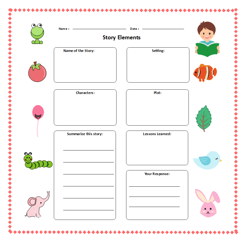 Story Elements Graphic Organizer Example