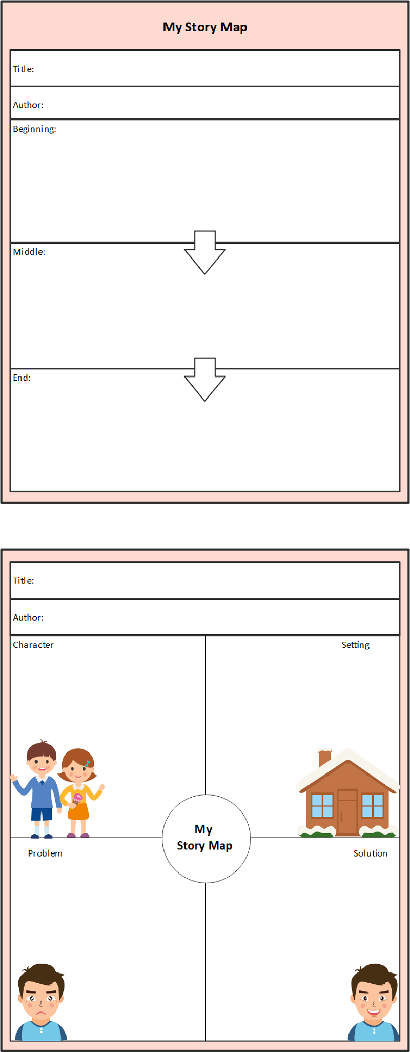 Story Map Graphic Organizers