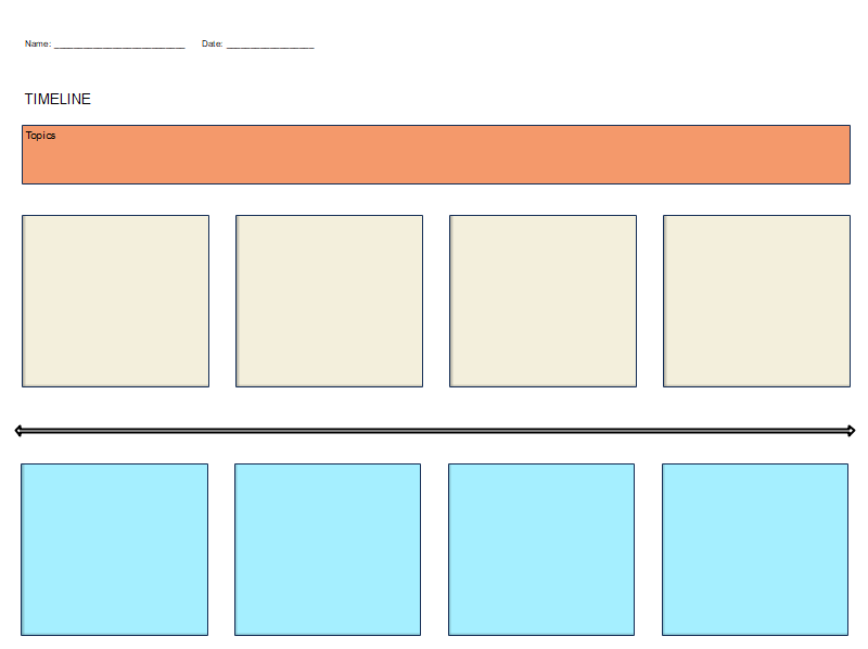 Organisateur graphique horizontal de chronologie horizontale