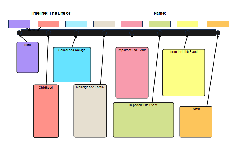 biography timeline graphic organizer