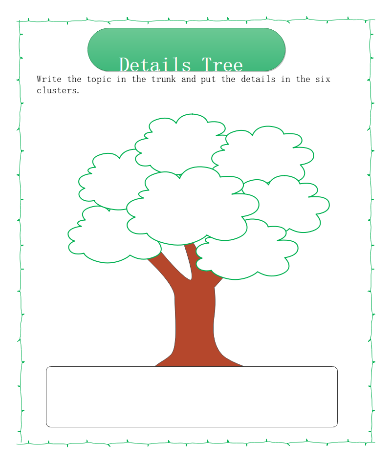 Details Tree Map Graphic Organizer