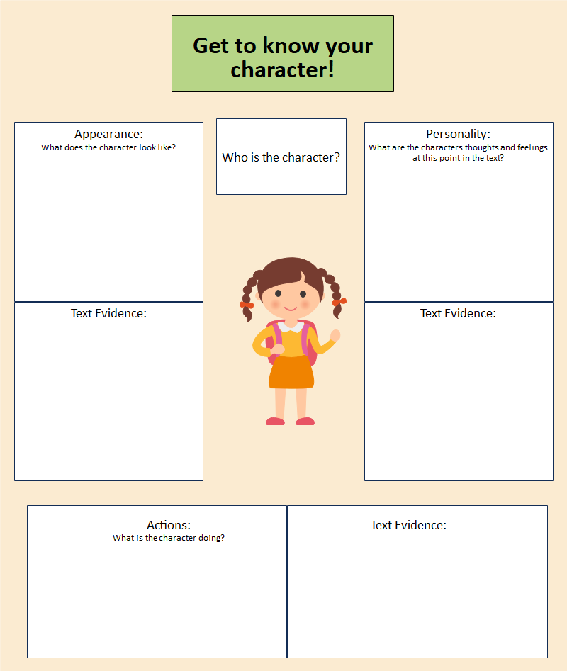 Character Web Graphic Organizer