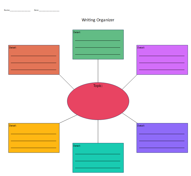 Web Graphic Organizer with Lines