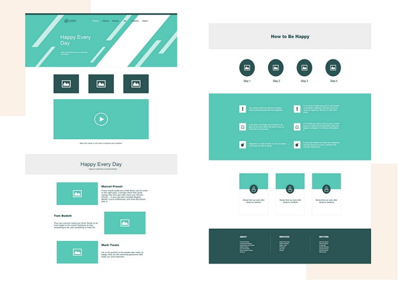 Home Page Wireframe Design