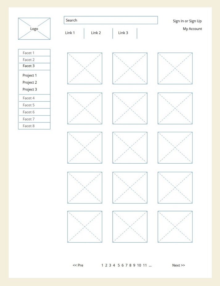 Low Fidelity Wireframe