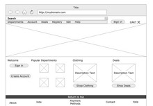 site web wireframe exemple