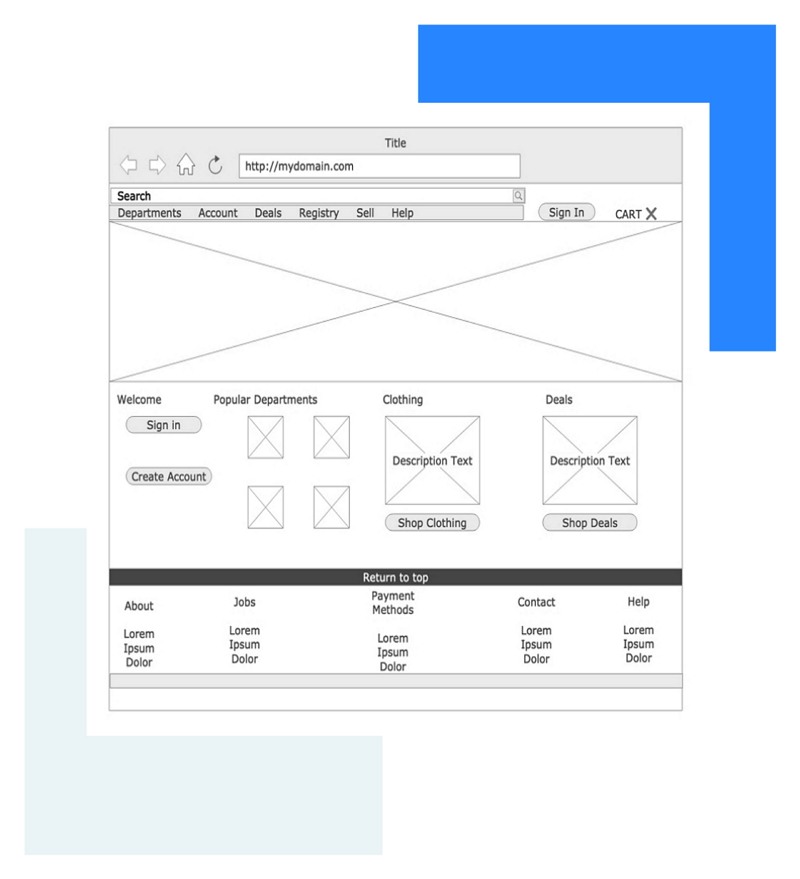 Exemple de maquette d'un site Web