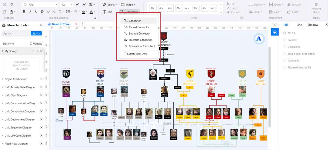 family tree from Game of Thrones